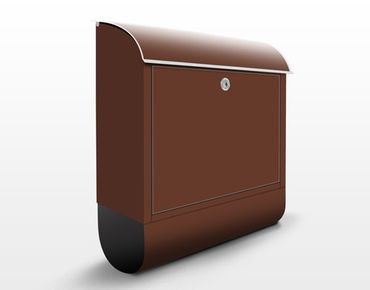 Briefkasten Braun - Colour Chocolate - Brauner Briefkasten mit Zeitungsfach