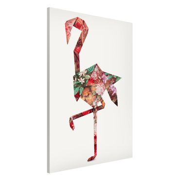 Magnettafel - Jonas Loose - Origami Flamingo - Memoboard Hochformat 3:2