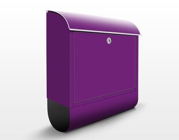 Briefkasten Violet - Colour Purple - Violetter Briefkasten mit Zeitungsfach