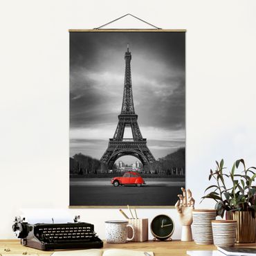 Stoffbild mit Posterleisten - Spot on Paris - Hochformat 2:3