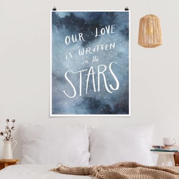 Poster - Himmlische Liebe - Sterne - Hochformat 3:4