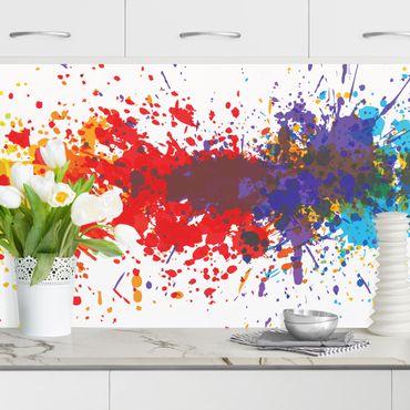 Küchenrückwand - Rainbow Splatter