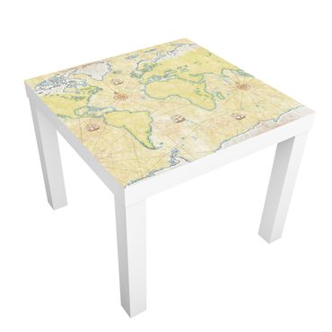 Möbelfolie für IKEA Lack - Klebefolie World Map