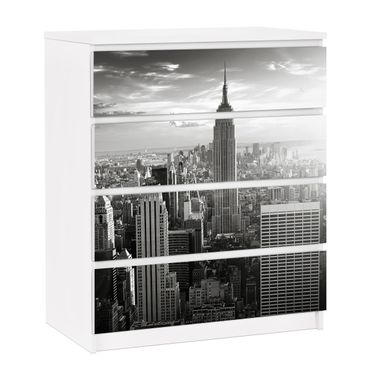 Möbelfolie für IKEA Malm Kommode - selbstklebende Folie No.34 Manhattan Skyline Panorama