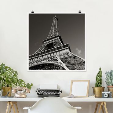 Poster - Eiffelturm - Quadrat 1:1