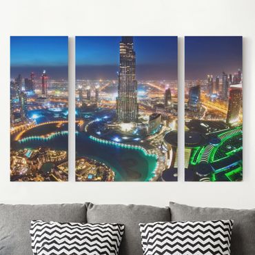Leinwandbild 3-teilig - Dubai Marina - Triptychon