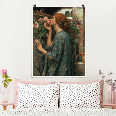 Poster - John William Waterhouse - Die Seele der Rose - Hochformat 3:4