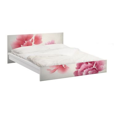 Möbelfolie für IKEA Malm Bett niedrig 140x200cm - Klebefolie Künstlerische Flora II