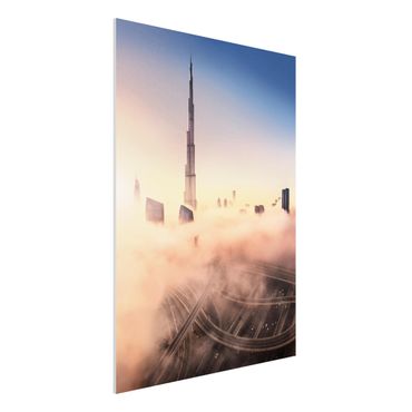 Forex Fine Art Print - Himmlische Skyline von Dubai - Hochformat 4:3