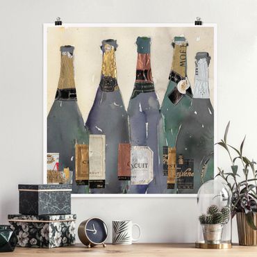 Poster - Entkorkt - Champagner - Quadrat 1:1