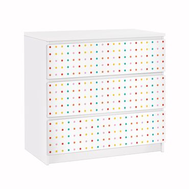 Möbelfolie für IKEA Malm Kommode - Klebefolie No.UL748 Little Dots