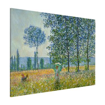 Magnettafel - Claude Monet - Felder im Frühling - Memoboard Querformat 3:4