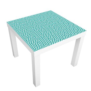 Möbelfolie für IKEA Lack - Klebefolie Geometrisches Design Mint