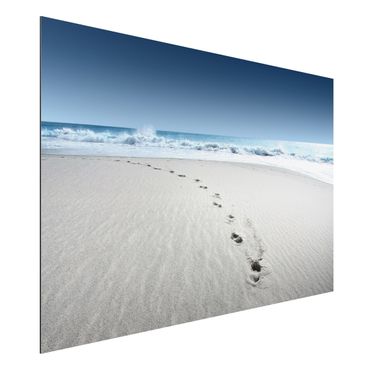 Alu-Dibond Bild - Spuren im Sand