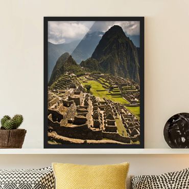 Bild mit Rahmen - Machu Picchu - Hochformat 3:4