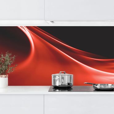 Küchenrückwand - Red Wave