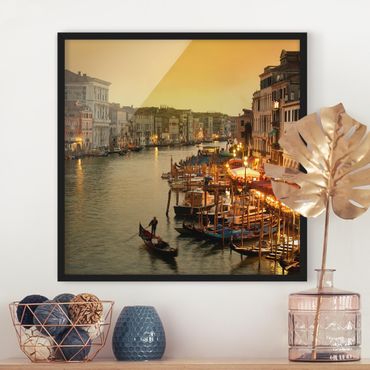 Bild mit Rahmen - Großer Kanal von Venedig - Quadrat 1:1