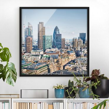 Bild mit Rahmen - City of London - Quadrat 1:1