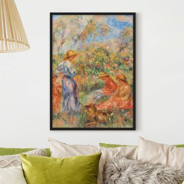 Bild mit Rahmen - Auguste Renoir - Landschaft mit Frauen und Kind - Hochformat 3:4