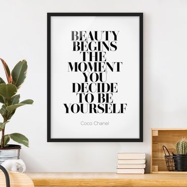 Bild mit Rahmen - Be yourself Coco Chanel - Hochformat 3:4