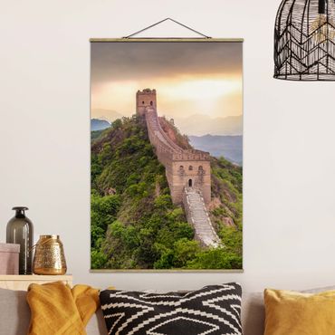 Stoffbild mit Posterleisten - Die unendliche Mauer von China - Hochformat 2:3
