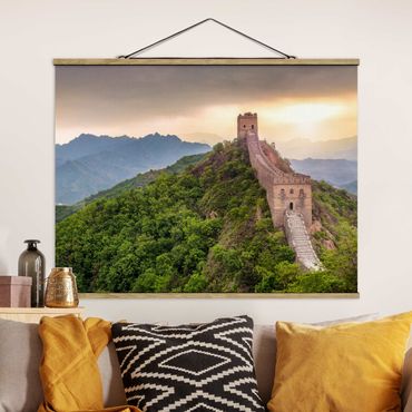 Stoffbild mit Posterleisten - Die unendliche Mauer von China - Querformat 4:3