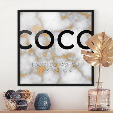 Bild mit Rahmen - Coco - I don't do fashion - Quadrat 1:1