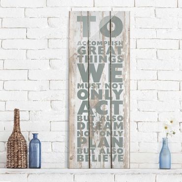 Glasbild - No.RS179 Great Things - Panorama Hoch