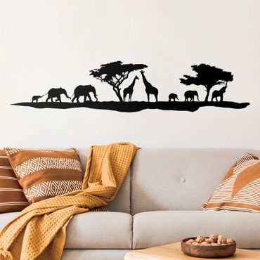 Wandtattoo Elefant Giraffe No.TM13 Safari II