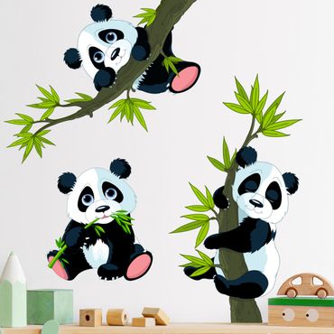Wandtattoo - Pandabären Set