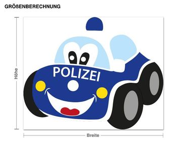 Wandsticker Polizeiauto