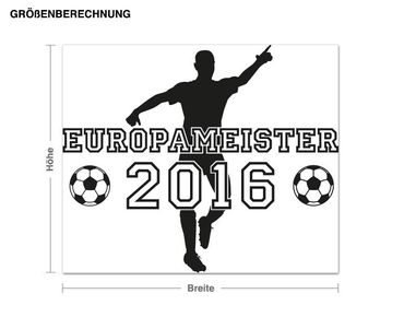 Wandtattoo 2016 - Europameister