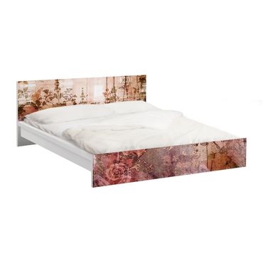 Möbelfolie für IKEA Malm Bett niedrig 140x200cm - Klebefolie Old Grunge