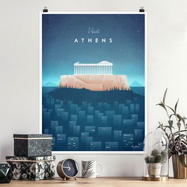 Poster - Reiseposter - Athen - Hochformat 4:3