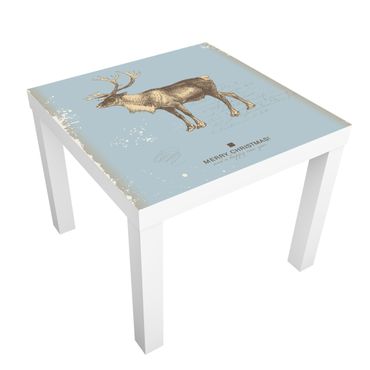 Möbelfolie für IKEA Lack - Klebefolie Reindeer Postcard