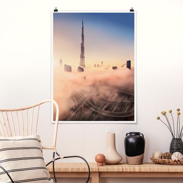 Poster - Himmlische Skyline von Dubai - Hochformat 3:4
