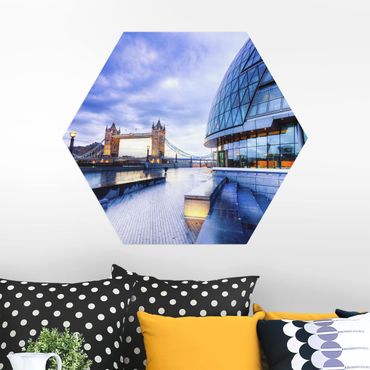 Hexagon Bild Alu-Dibond - Cityhall London
