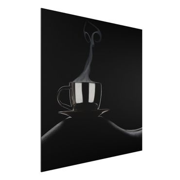 Alu-Dibond Bild - Coffee in Bed