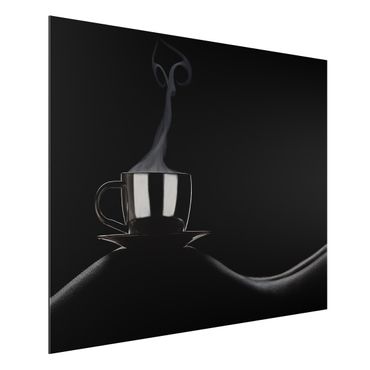 Alu-Dibond Bild - Coffee in Bed