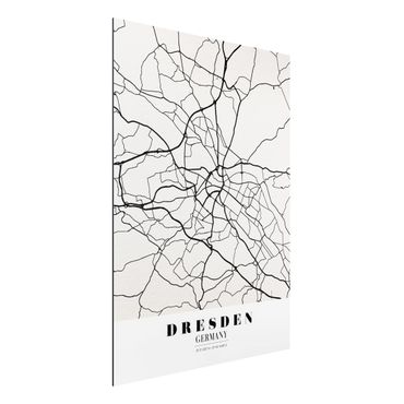 Alu-Dibond Bild - Stadtplan Dresden - Klassik