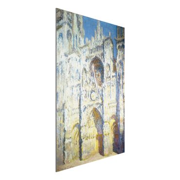 Alu-Dibond Bild - Claude Monet - Portal der Kathedrale von Rouen mit Turm Saint-Romain in voller Sonne