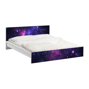Möbelfolie für IKEA Malm Bett niedrig 180x200cm - Klebefolie Galaxie