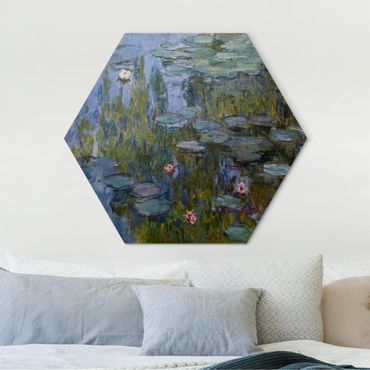 Hexagon Bild Alu-Dibond - Claude Monet - Seerosen (Nympheas)
