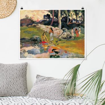 Poster - Paul Gauguin - Flussufer - Querformat 3:4