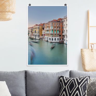 Poster - Canale Grande Blick von der Rialtobrücke Venedig - Hochformat 3:2