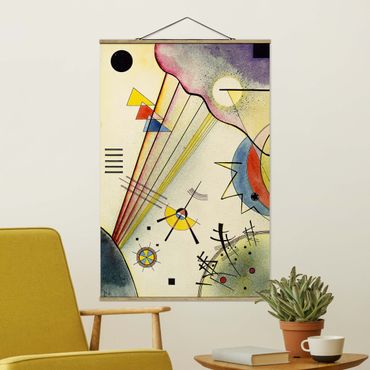 Stoffbild mit Posterleisten - Wassily Kandinsky - Deutliche Verbindung - Hochformat 2:3
