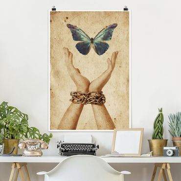 Poster - Flieg, Schmetterling! - Hochformat 3:2