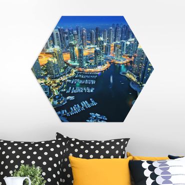 Hexagon Bild Forex - Nächtliche Dubai Marina