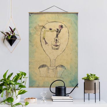 Stoffbild mit Posterleisten - Paul Klee - Die Knospe - Hochformat 2:3