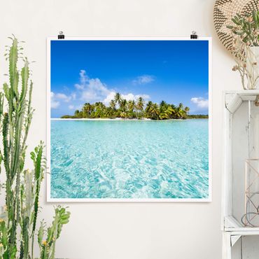 Poster - Crystal Clear Water - Quadrat 1:1
